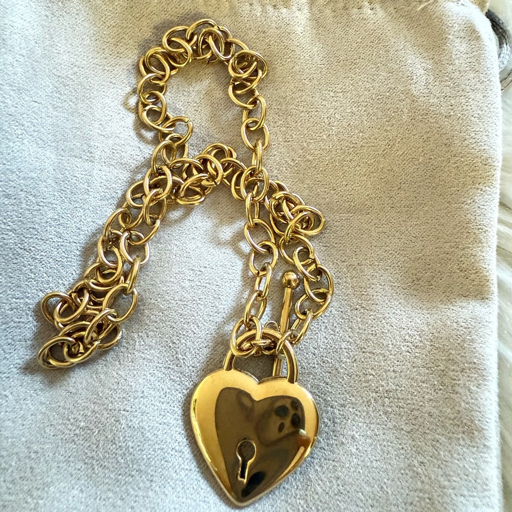 Gold Heart Lock Necklace